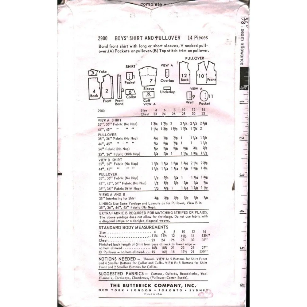 Butterick vintage 2900
